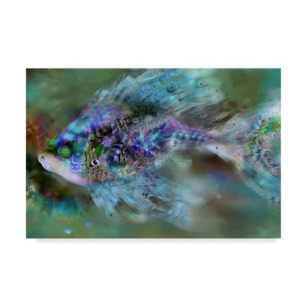 Trademark Fine Art RUNA 'Fish With Green Eyes' Canvas Art, 22x32 ALI21571-C2232GG